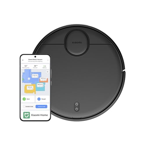 Xiaomi Robot Vacuum T12-3-in-1 Aspirateur de robot intelligent avec un lavage et une aspiration puissants 3500pa, une navigation au laser, 130 min d'autonomie, adapté aux poils et tapis animaux 