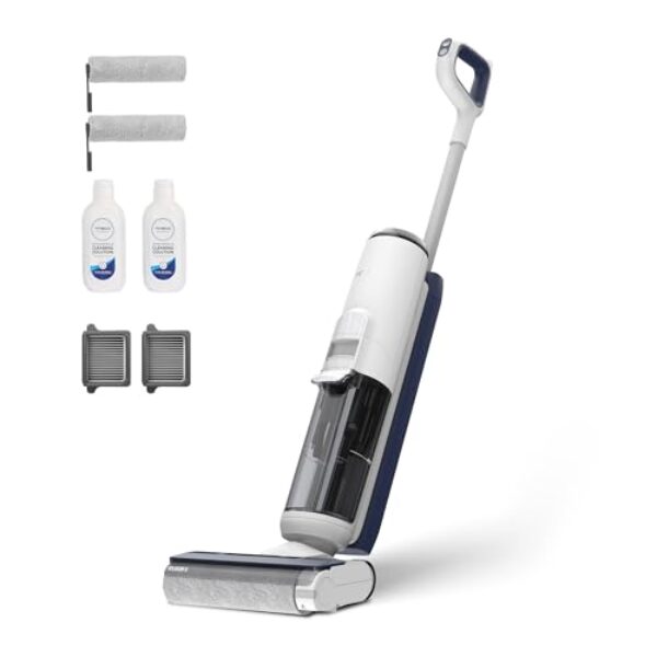 Tineco Ifloor 5 Breeze Nettoyer de sol complet, aspirateur sec sans fil sec, nettoyage en un seul passage de planchers durs, nettoyage dans les coins, autonettoyant automatique, design léger