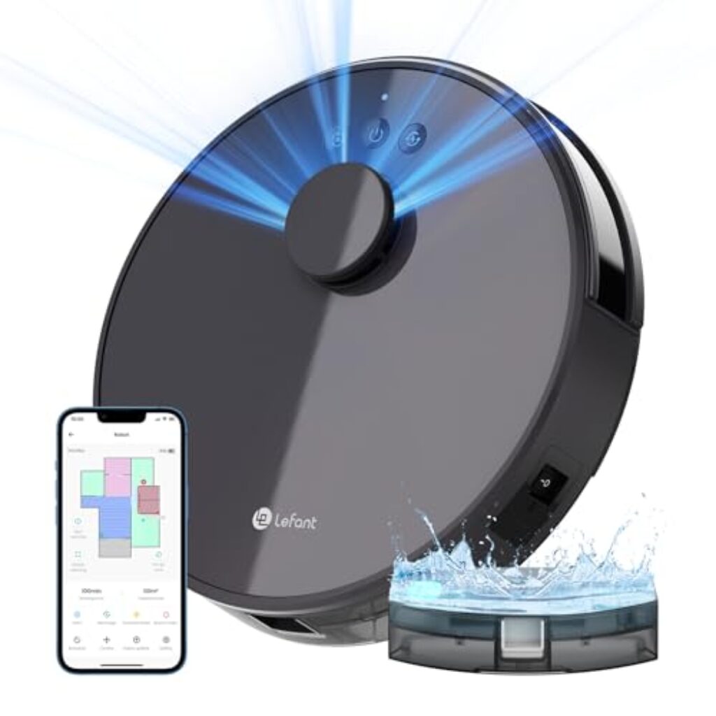 6 meilleurs aspirateurs robot avec cartographie intelligente : un guide complet 13 Lefant Robot Aspirateur Laveur 2 en 1, Super Aspiration 4000Pa, Navigation LDS, Cartographie, Zones Virtuelles, Aspirateur Robot Connecté par Alexa/APP/WiFi, Idéal pour Poils Animaux, Tapis Sols Durs