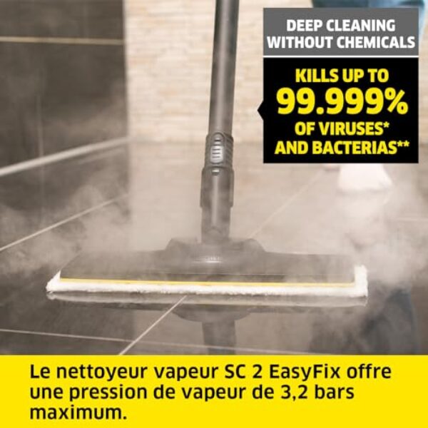 Test-Avis : Kärcher SC 2 EasyFix Blanc – Nettoyeur Vapeur Puissant – Image 2