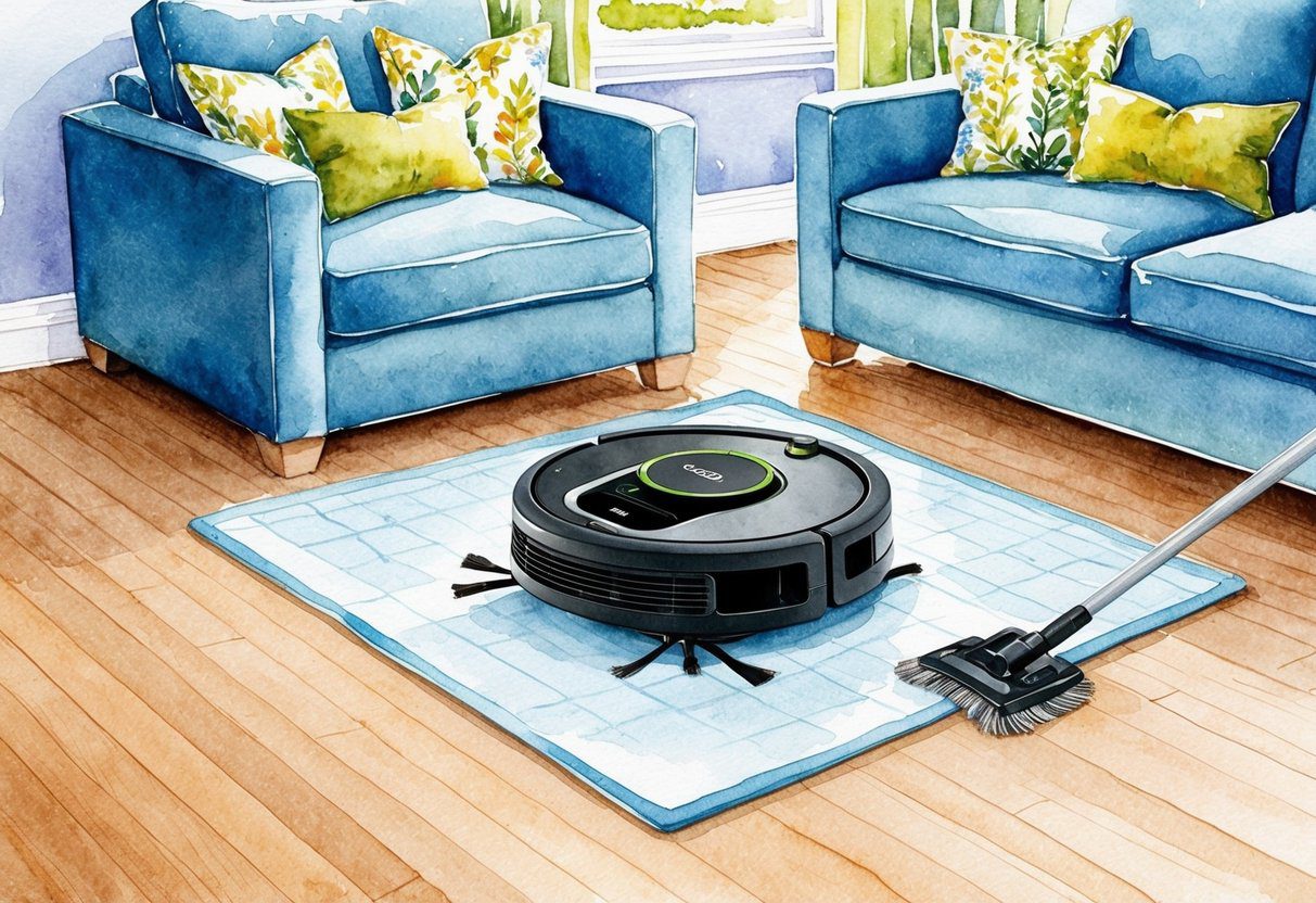 L'aspirateur et moppe robot Roomba Combo j9+ effectue un test complet, nettoyant et lavant efficacement toute la pièce.