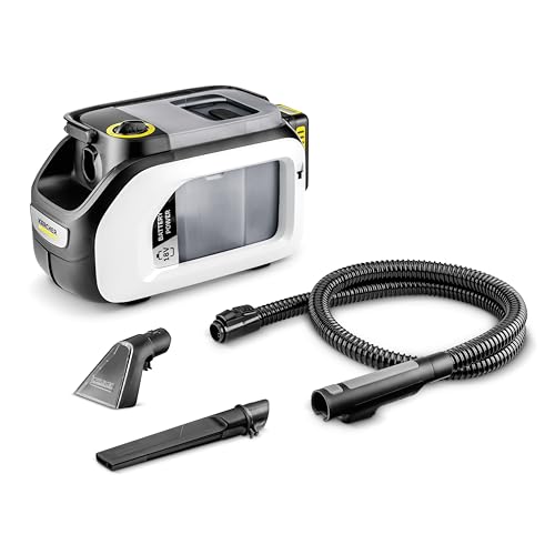 Kärcher SE 3-18 Compact Blanc Shampouineuse Aspirateur Canapé Moquette sans Fil, Puissance: 200W, Surface: 6,5m², Autonomie Batterie: 12-24 min, Réservoir d'eau: 1,6 l, Batterie 18V Non Incluse