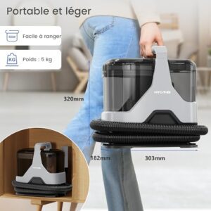 Test & Avis Kitcanis Shampouineuse 600W : Nettoyeur Tapis Efficace ?