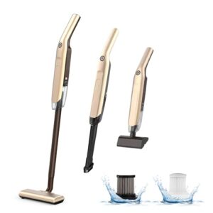 Aspirateur Balai sans Fil, Aspirateur Balai Puissance de 50W, 3en1 à Main et Vertical Léger Aspirateur sans Fil 10KPa,Durée 60 Minutes, pour Tapis, Sols Durs, Poils d'animaux Balai Aspirateur Sans Fil
