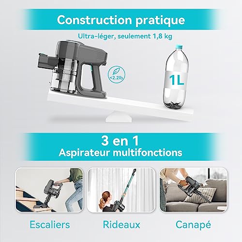 Test & Avis ORFELD N300 : Aspirateur Balai Sans Fil 25KPa 2 Test Avis ORFELD N300 Aspirateur Balai Sans Fil 25KPa