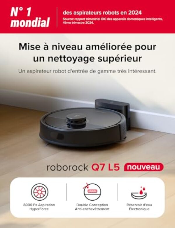 Test & Avis Roborock Aspirateur Robot Q7 L5 : 5 Performances Clés – Image 2