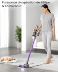 Avis Aspirateur Balai Sans Fil ANYSON S5 – 45Kpa, 70min d’autonomie