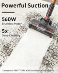 Avis Aspirateur balai sans fil PRETTYCARE V3 : Puissant, Léger et Autonome!